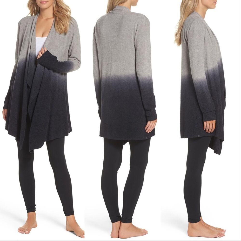 Black Barefoot Dreams Cozychic Lite Calypso Wrap Cardigan size S/M